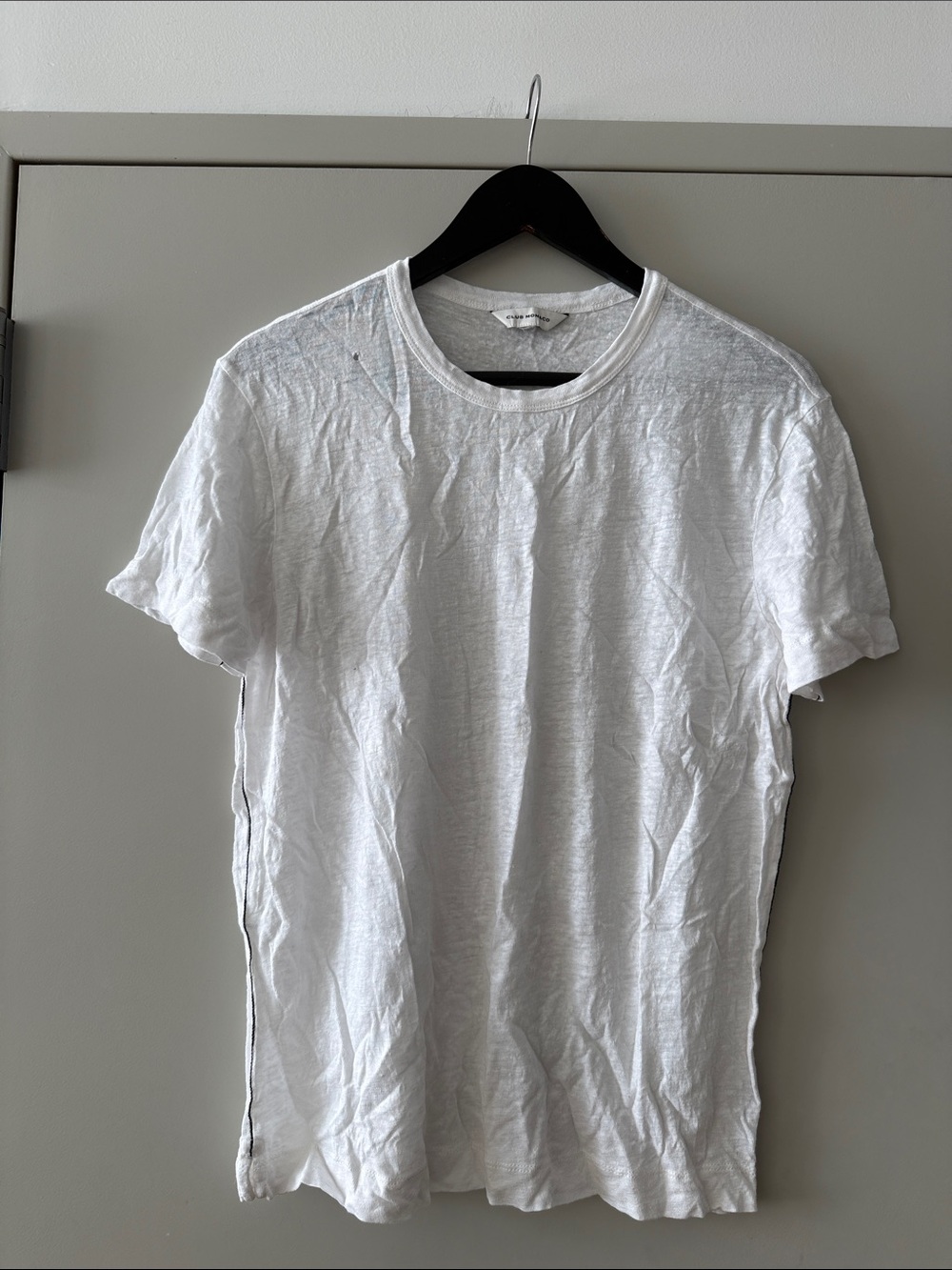 Club Monaco White Short-Sleeve Crew Neck T-Shirt